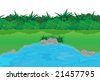 cartoon pond background