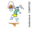 Bunny Playing Basketball