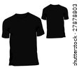 Blank T Shirt Template Black