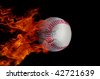 burning baseball