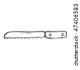 Cartoon Bread Knife