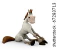 Cartoon Horse Sitting